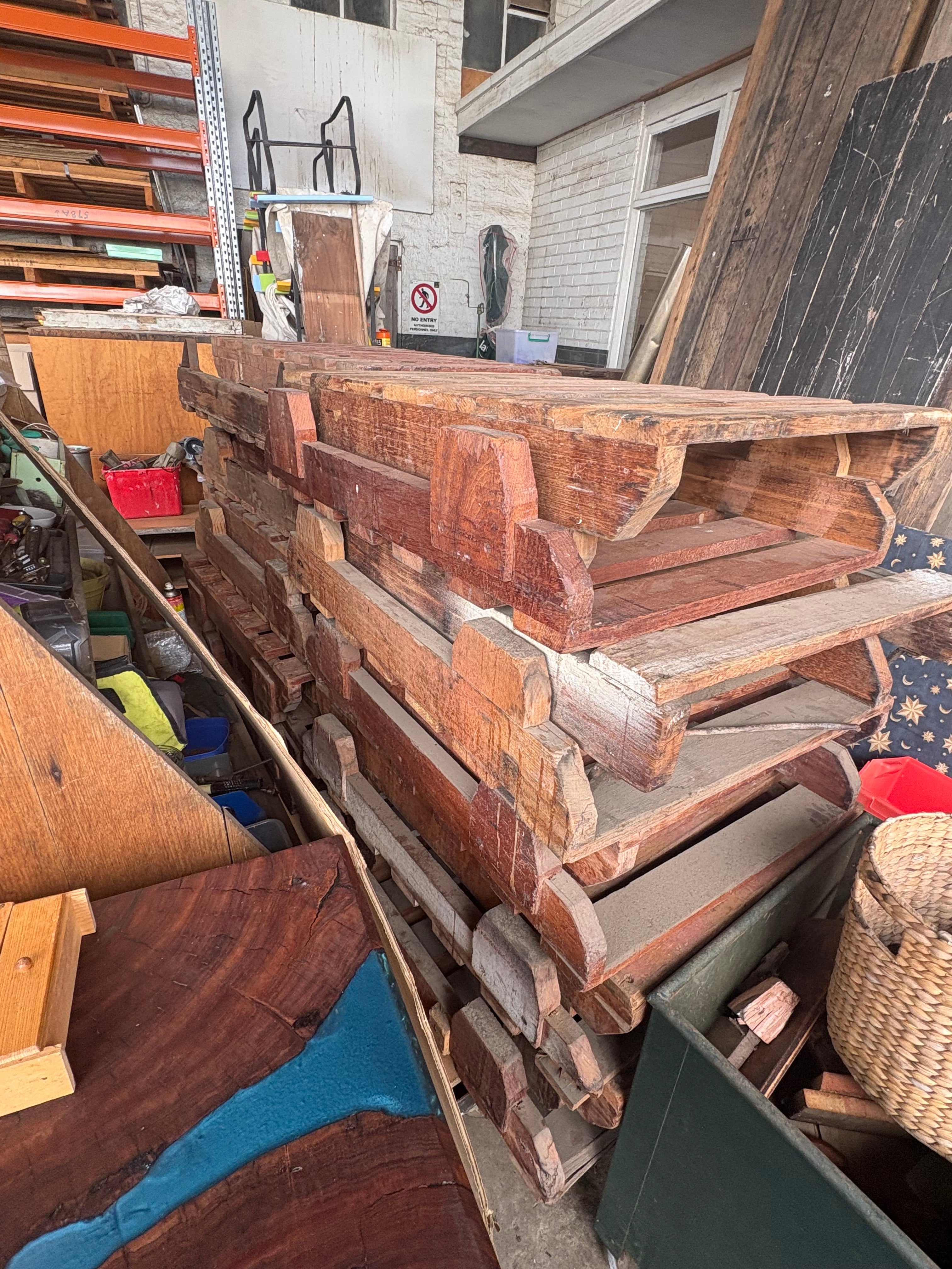 Vintage solid timber pallets