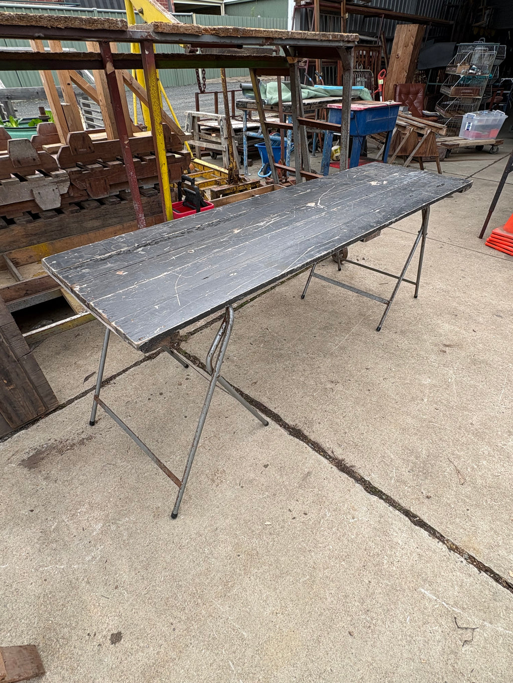 Vintage Hardwood Trestle Table + legs