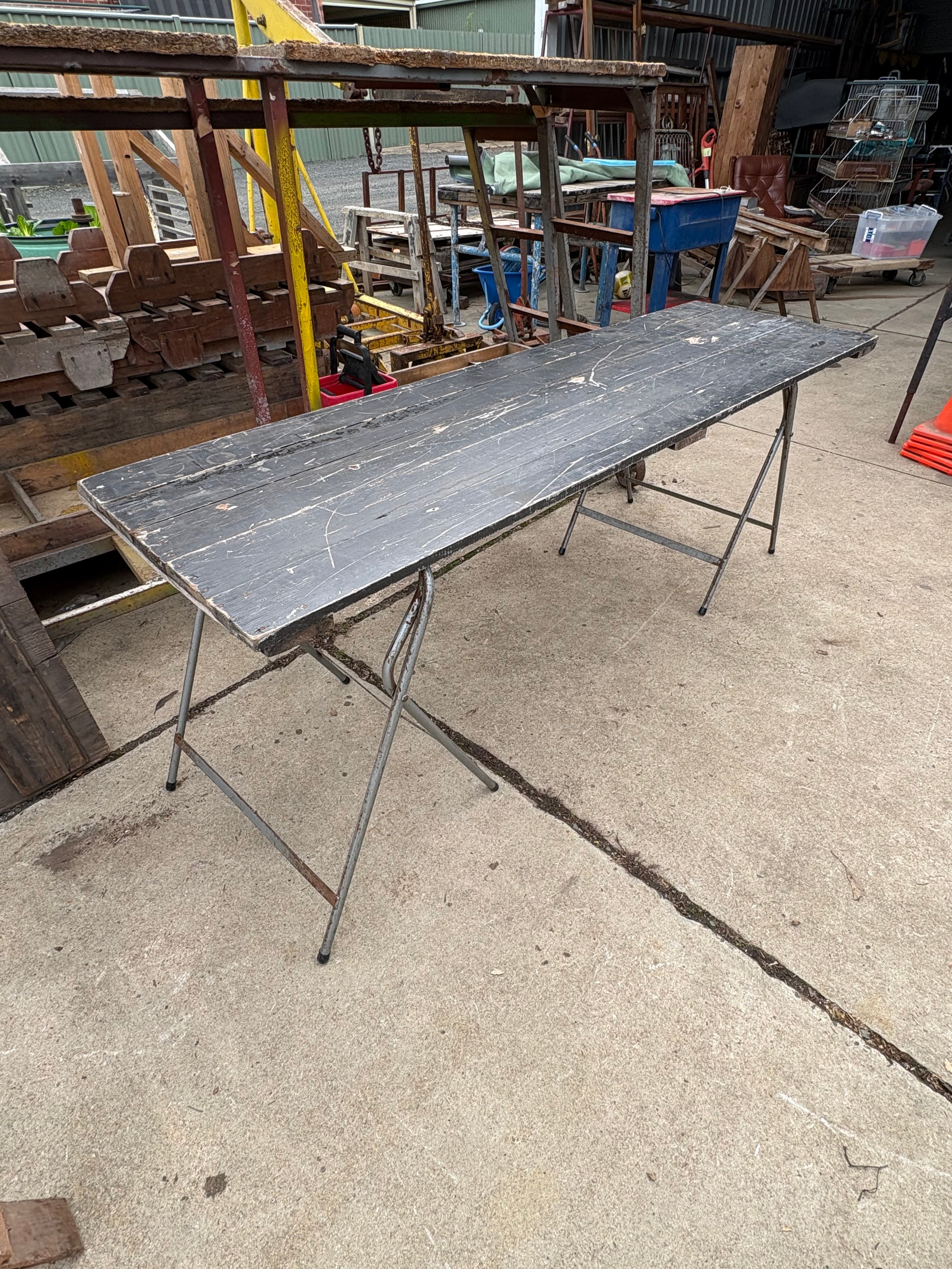 Vintage Hardwood Trestle Table + legs