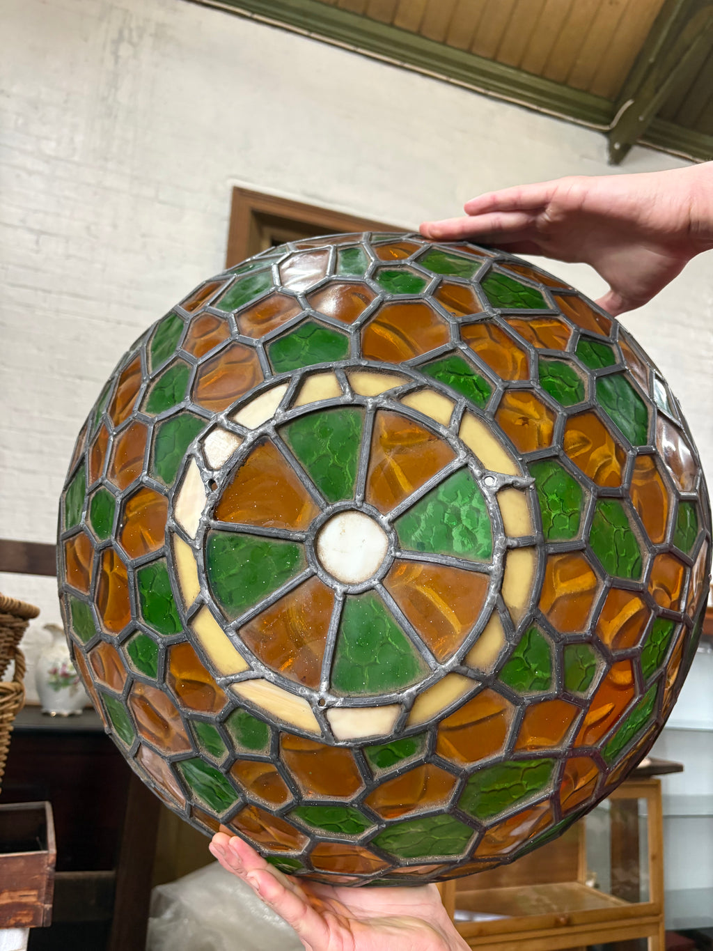 Leadlight lampshade
