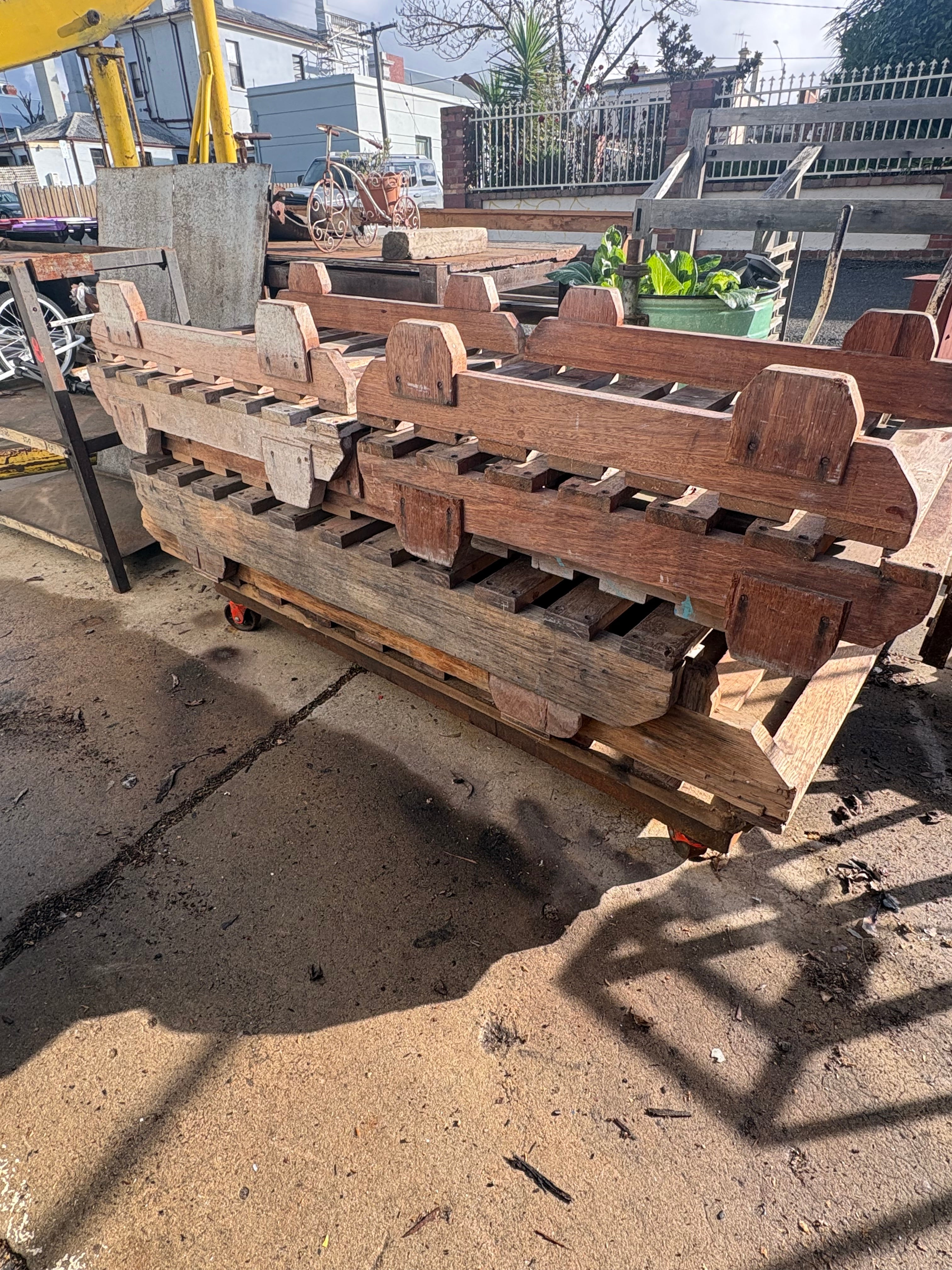 Vintage solid timber pallets