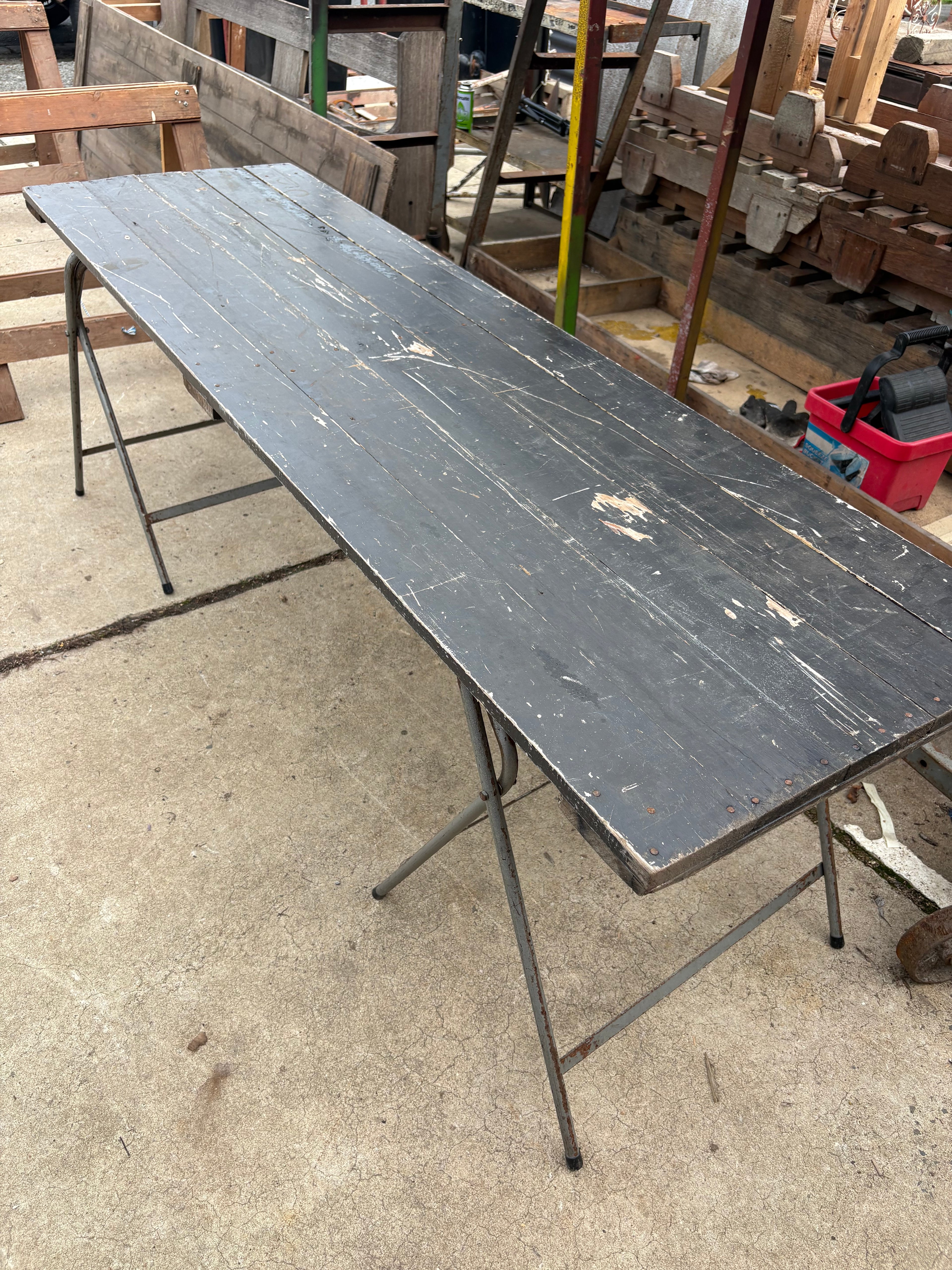 Vintage Hardwood Trestle Table + legs