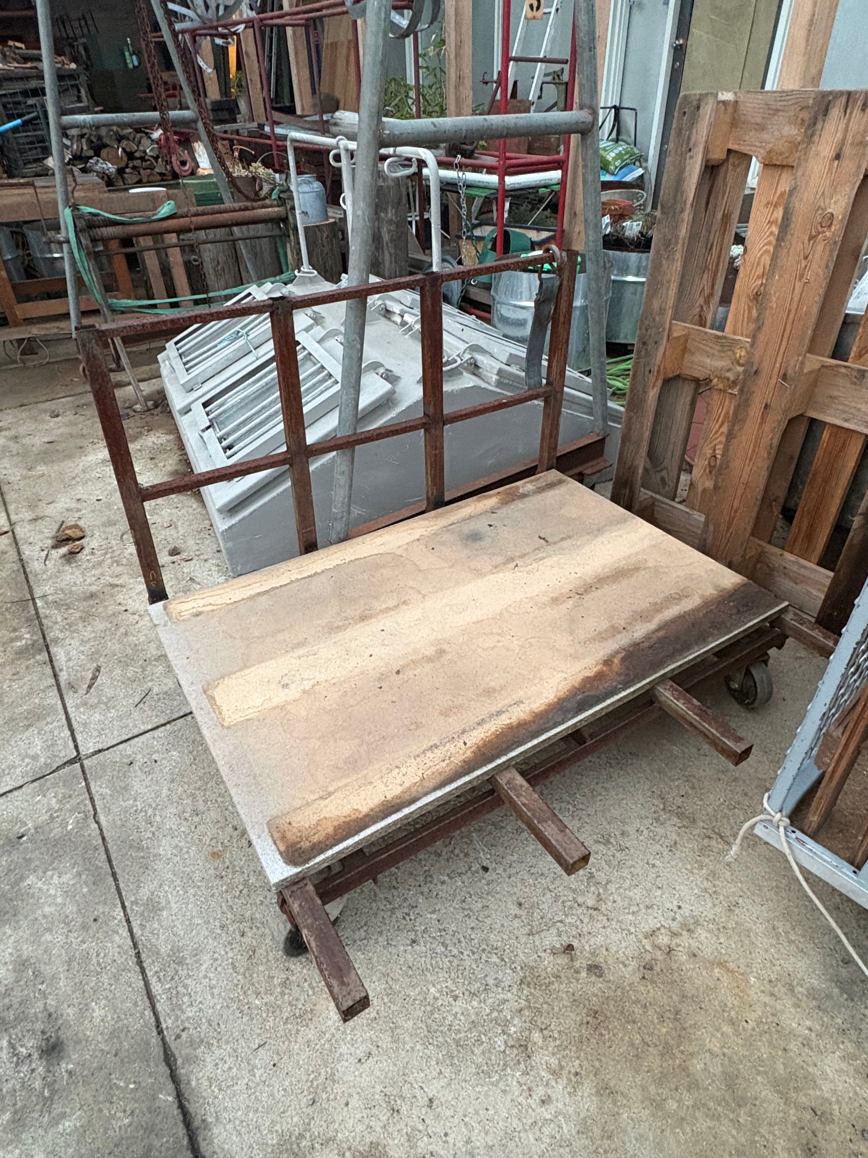 Industrial Trolley with 4 Swivel Wheels