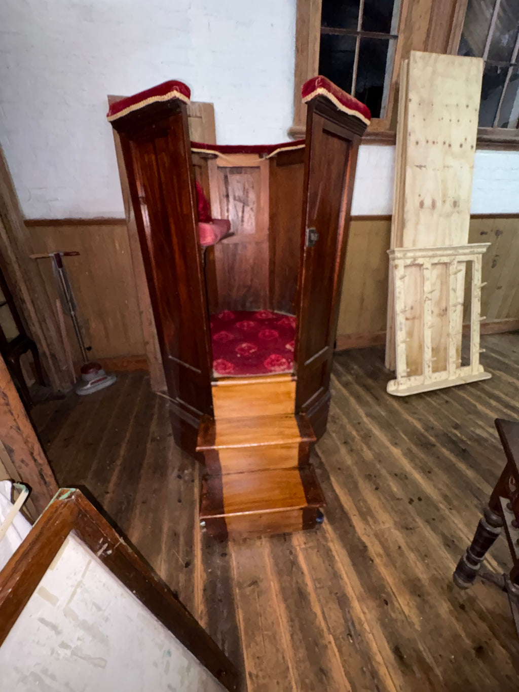 Antique church pulpit