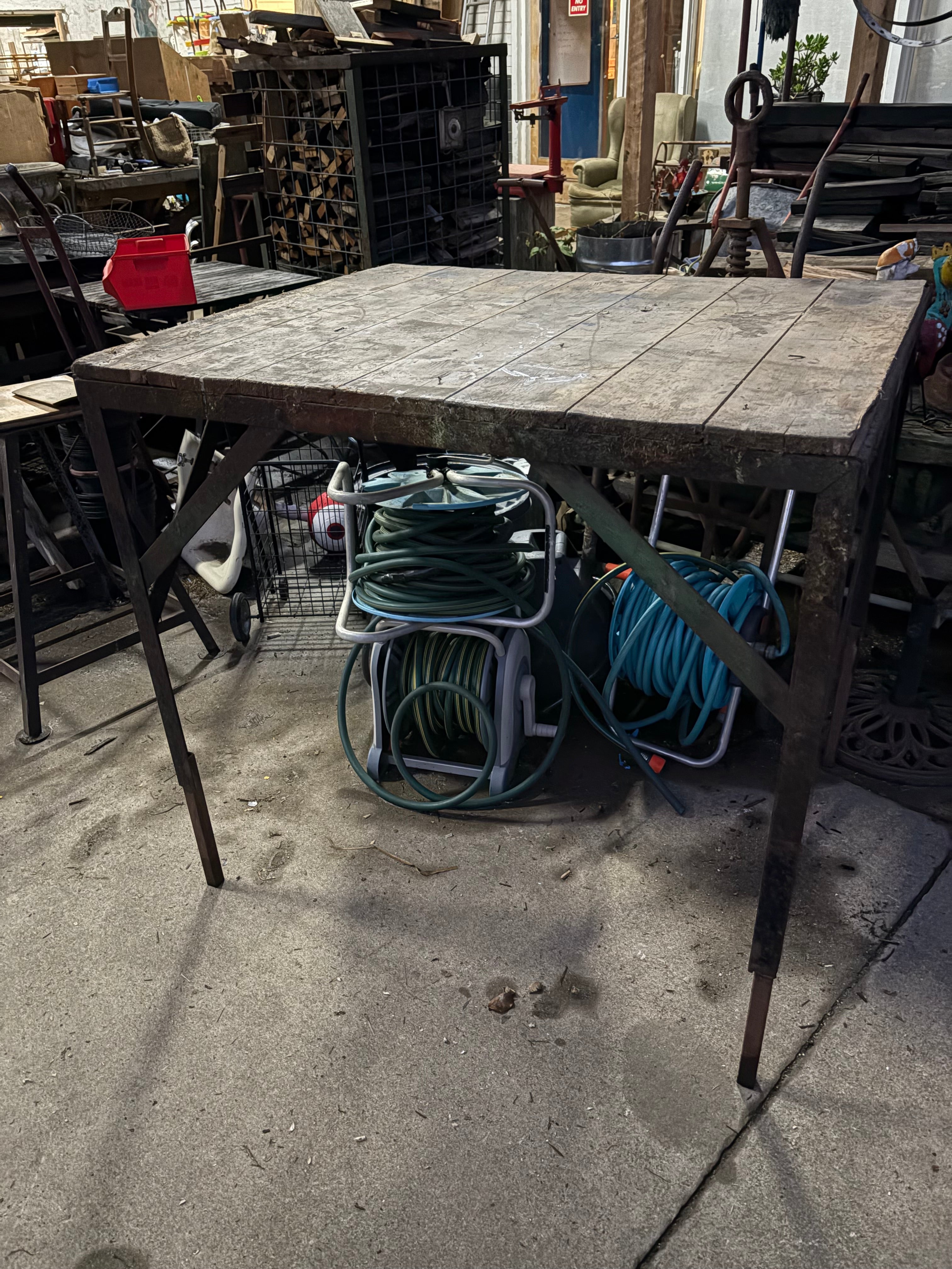 Baltic Pine and Steel Industrial Table