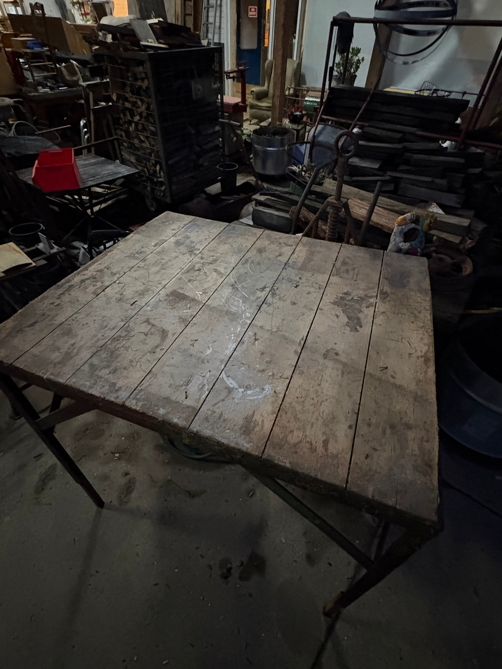 Baltic Pine and Steel Industrial Table