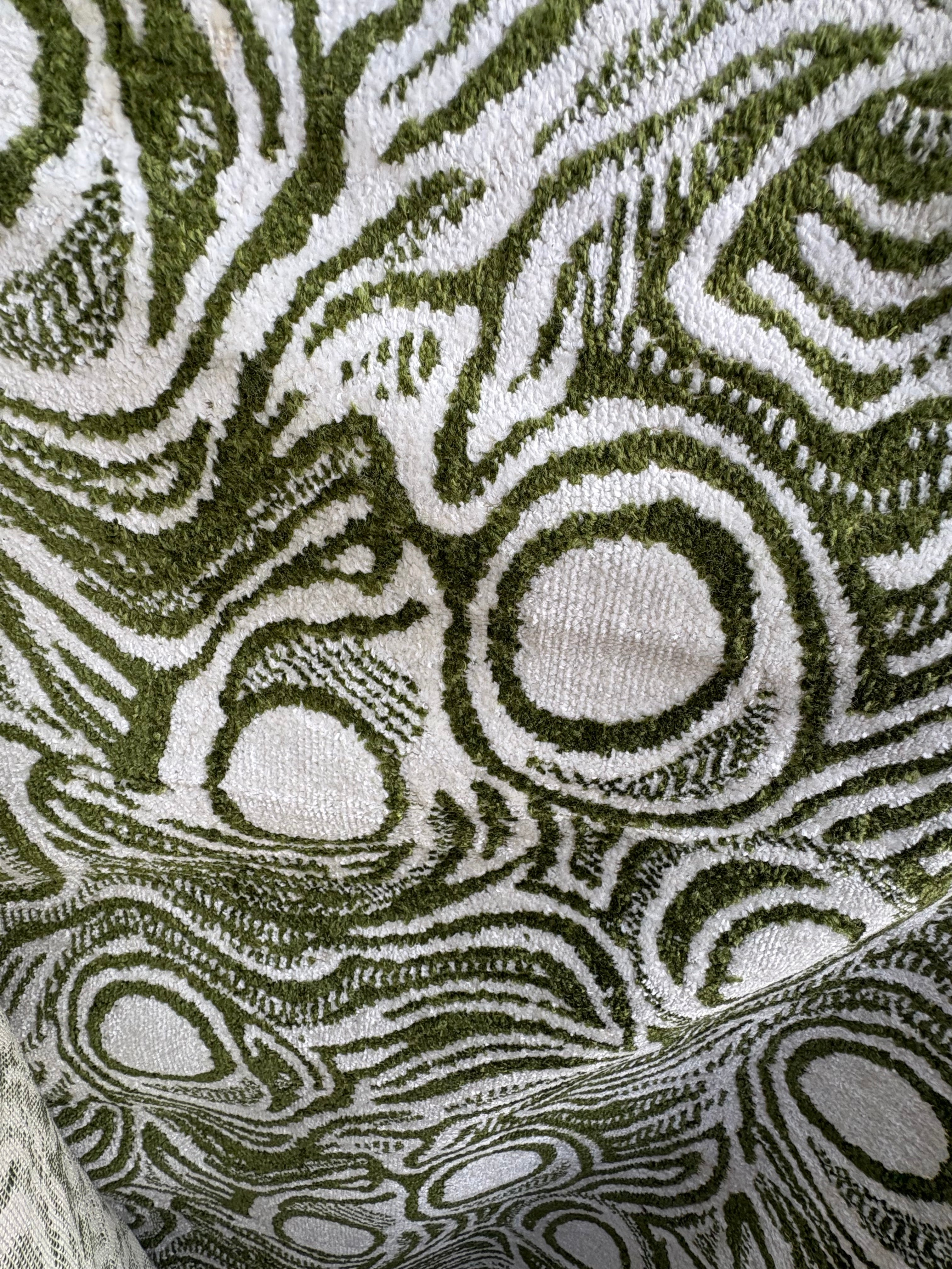 Olive and Cream Retro Fabric