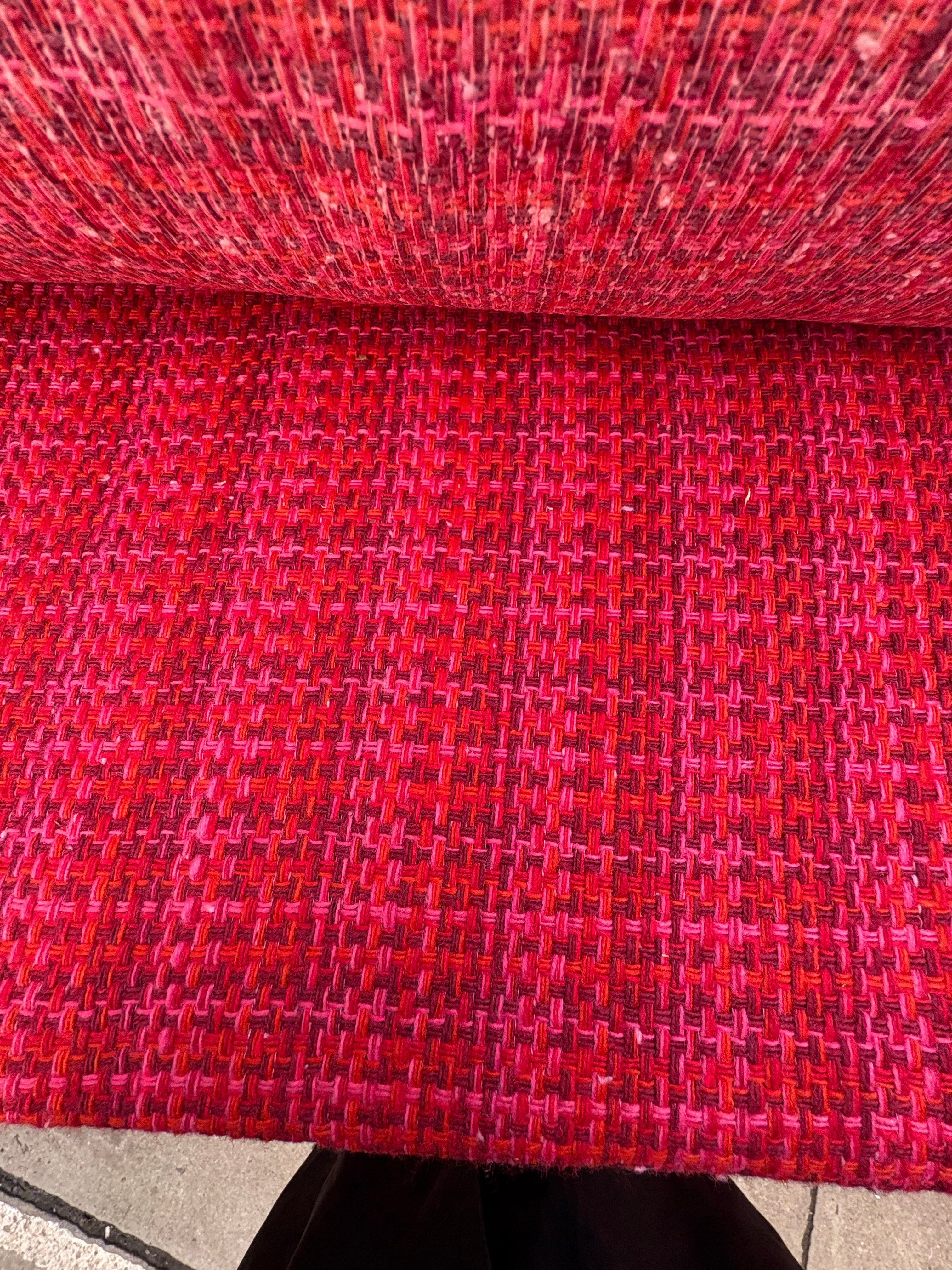 Red and Pink Retro Woven Fabric