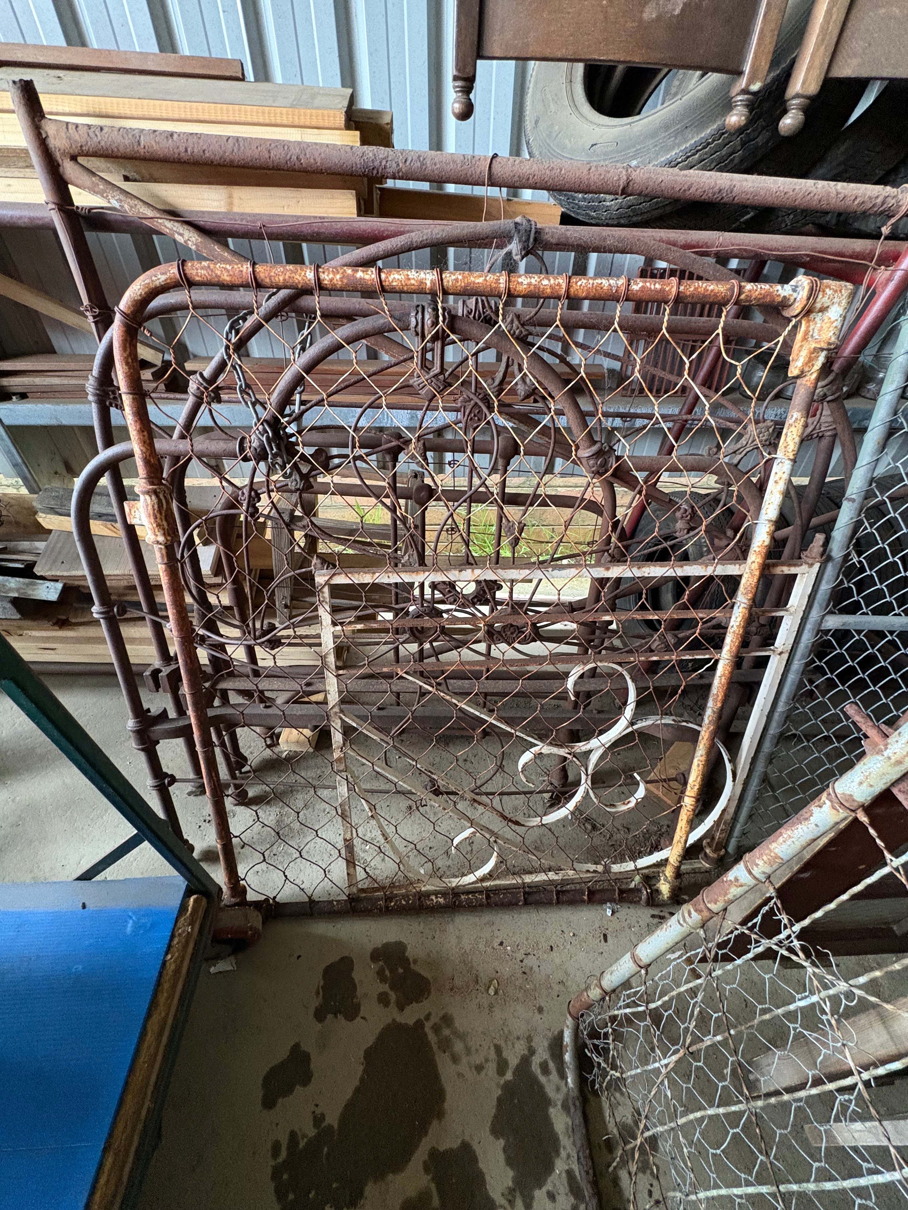 Vintage Steel Gate with Knuckle Detail