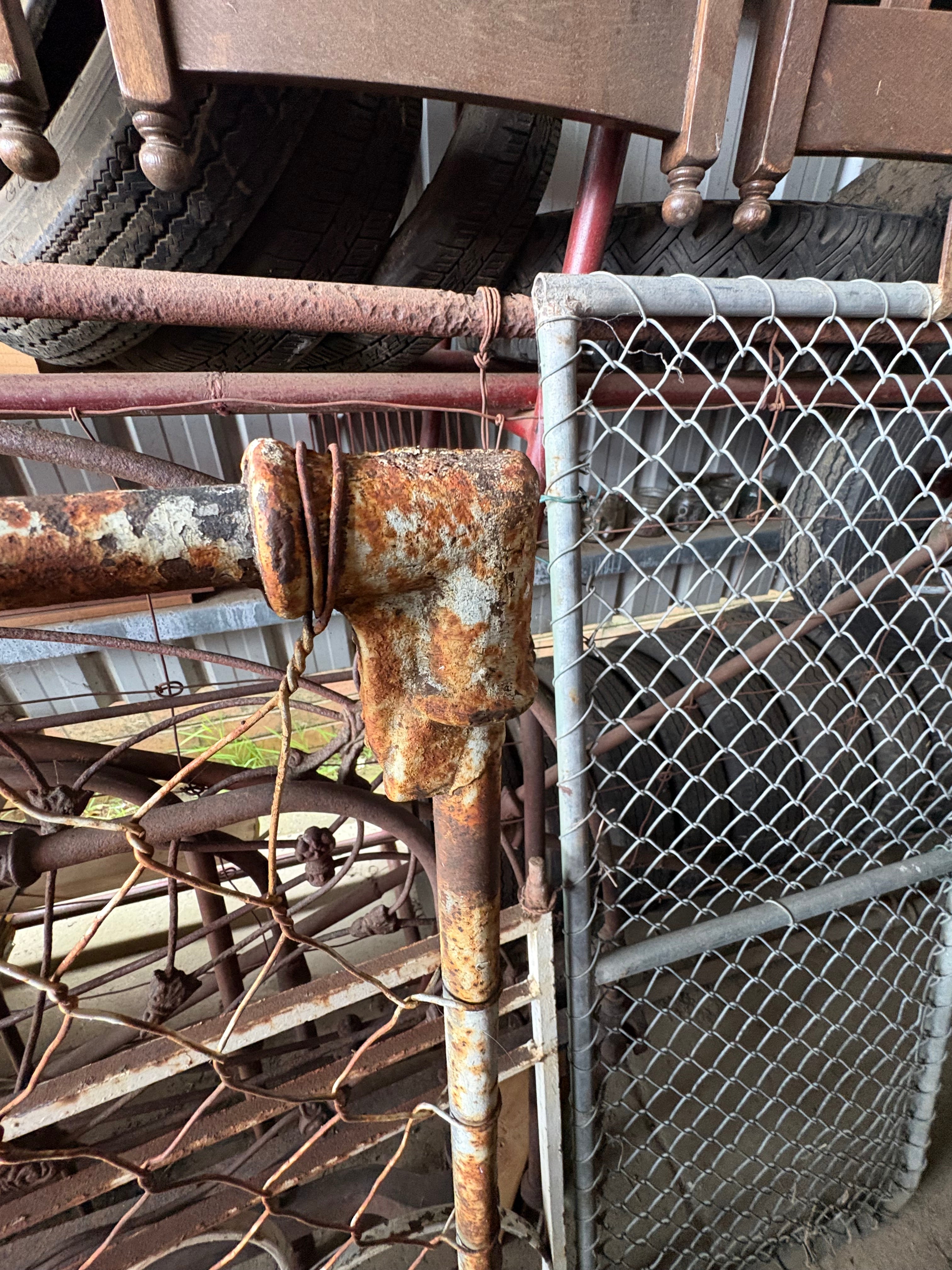 Vintage Steel Gate with Knuckle Detail