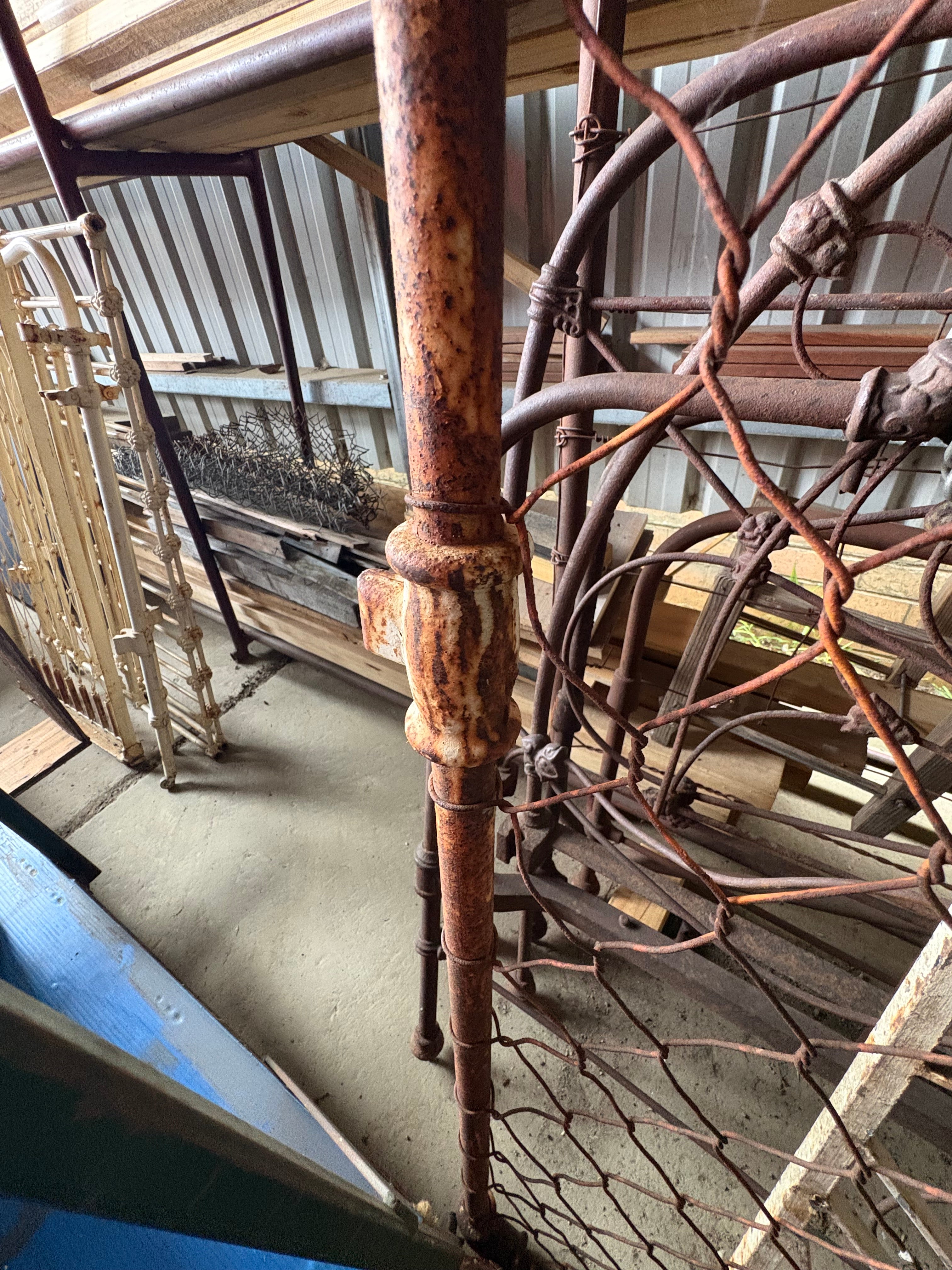 Vintage Steel Gate with Knuckle Detail
