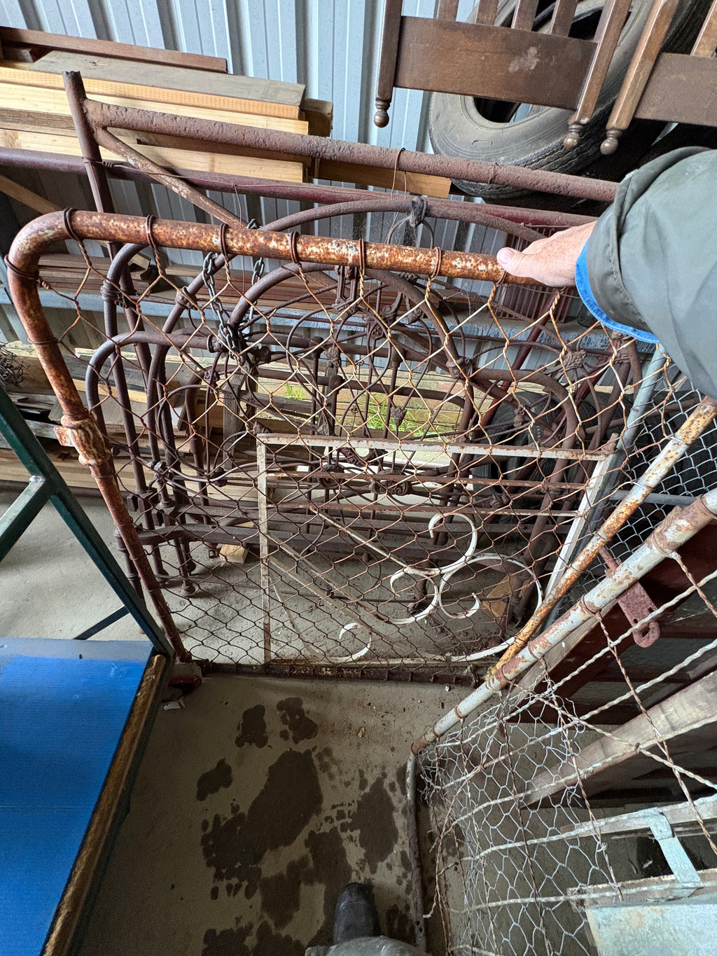 Vintage Steel Gate with Knuckle Detail
